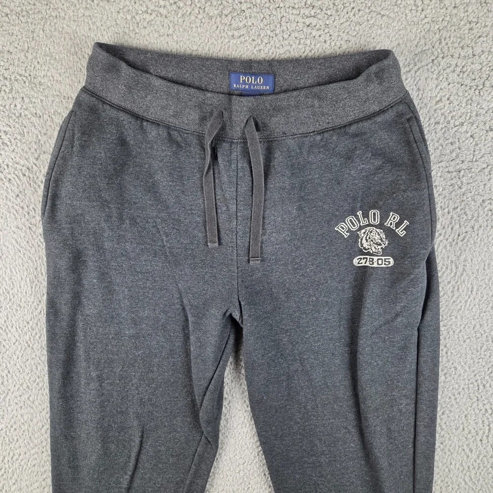 Polo Ralph Lauren Pajama Pants Mens Medium Gray Tiger Logo Sleep Joggers Cotton